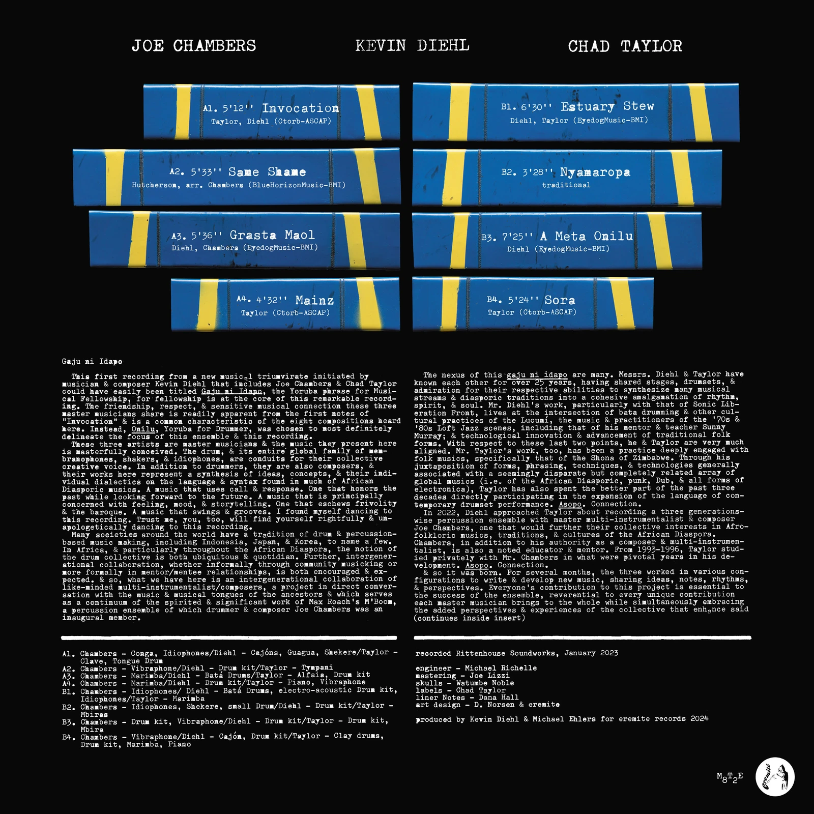 Joe Chambers, Kevin Diehl, Chad Taylor - Onilu | Eremite Records